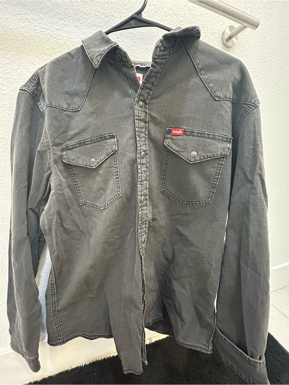 Wrangler Black Western-Style Bomber Jacket